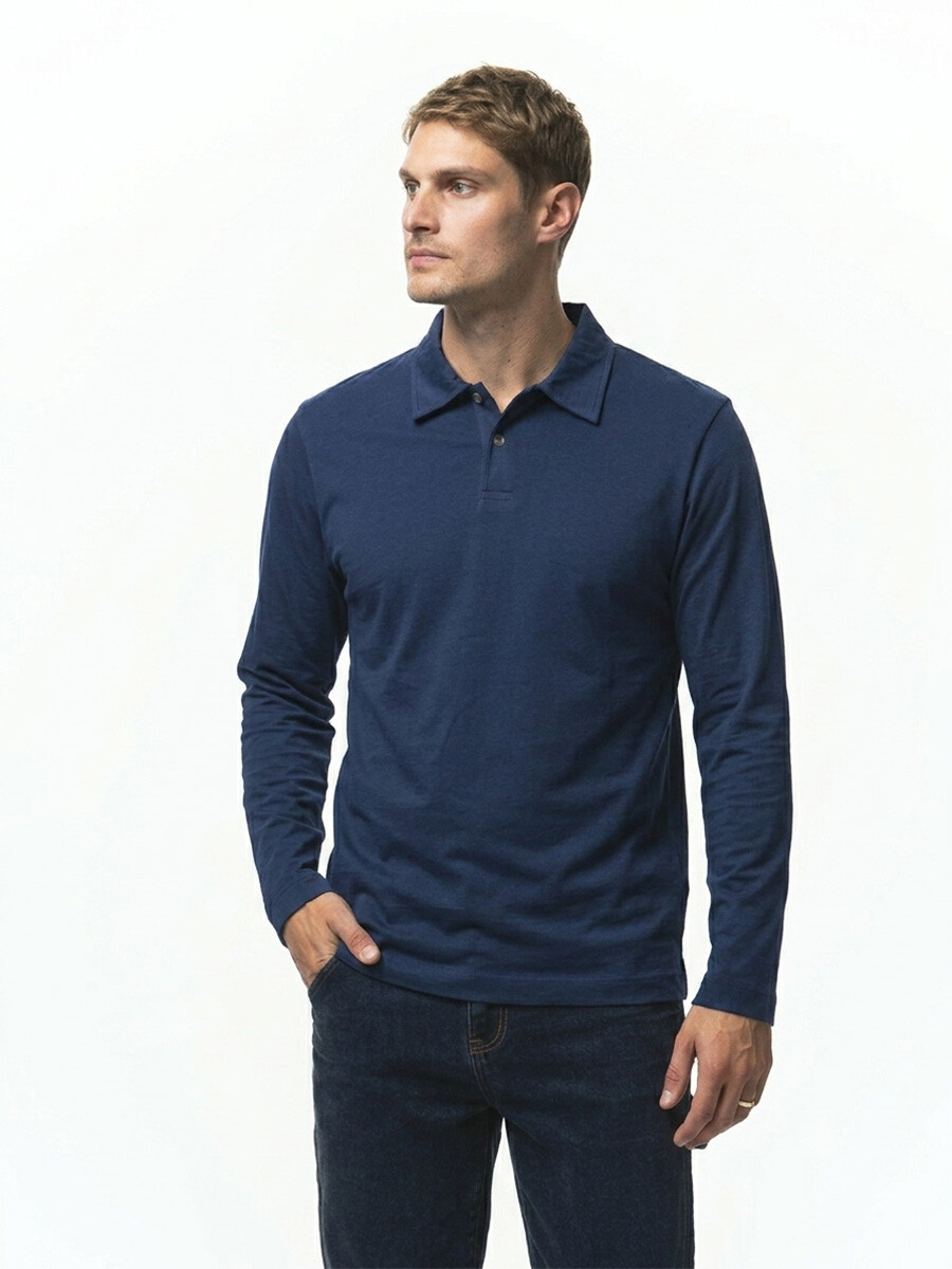 Remera Manga Larga Polo Bruselas - Marino 