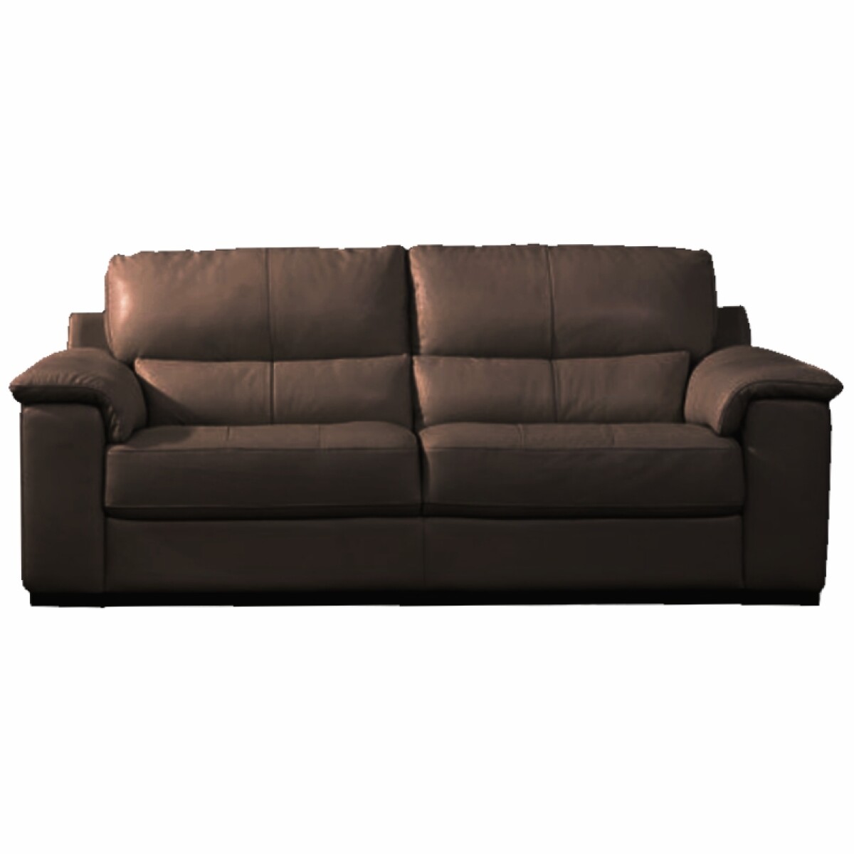 Sofá WA S09 2 Cuerpos CUERO NATURAL - Marrón Chocolate 