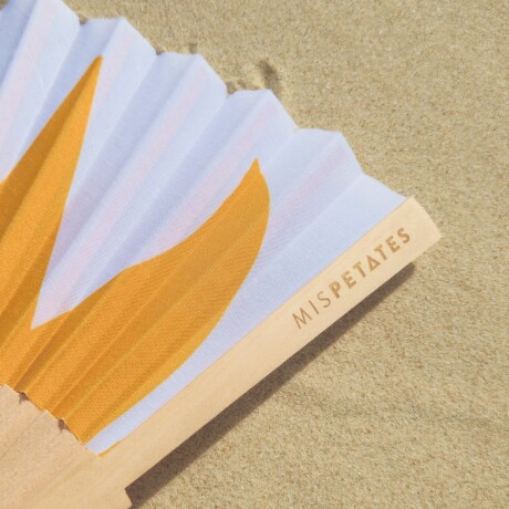 Abanico diseños en amarillo Rayos