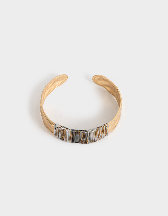 Brazaletes Metal Brazalete De Metal - Combinacion Bicolor