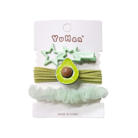 Broche pinza colitas para el cabello 3 pcs frutas Broche Pinza Colitas Para El Cabello 3 Pcs Frutas