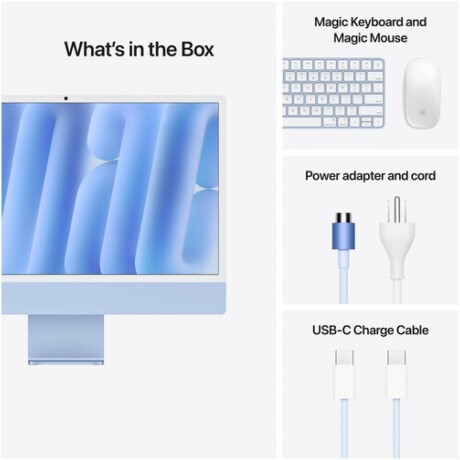 APPLE IMAC 24' ALL IN ONE M4/16GB/256GB/SSD APPLE IMAC MWUF3LL/A 24' All In One 256GB / 16GB RAM M4 - Blue