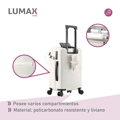 Valija rigida Lumax Sapporo con portavaso Blanco