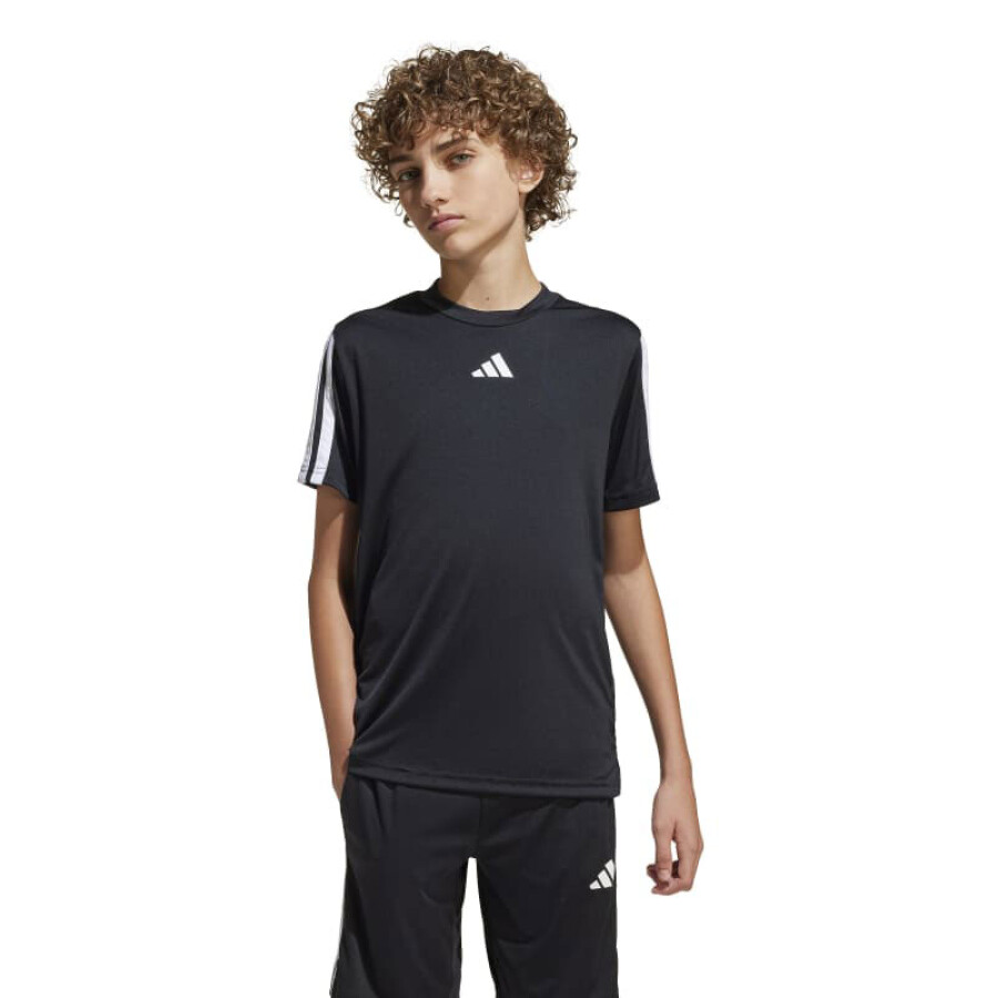 Remera de Niños Adidas Remero Essentials JRS Negro - Blanco
