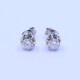 Caravanas oro 18k blanco y brillantes engarce 8 puntas. Caravanas oro 18k blanco y brillantes engarce 8 puntas.