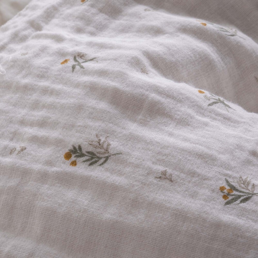 SET FDA. NÓRDICA RELAXED, QUEEN ALGODON MULTICOLOR COTTON GAUZE FLOR