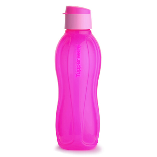 BOTELLA ECO TWIST TUPPERWARE CON PICO Y CORREA 500 ML FUCSIA