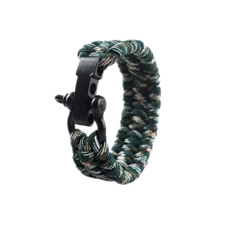 Pulsera paracord Barbaric Camo Verde