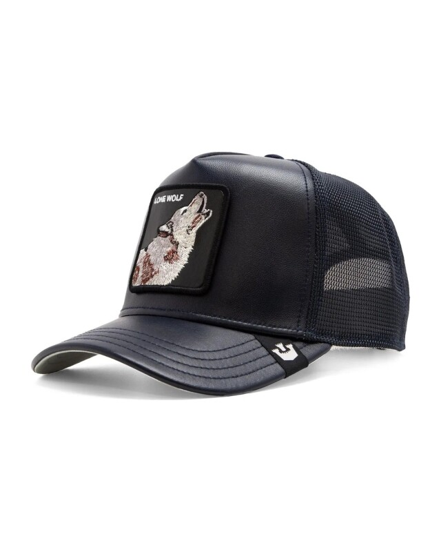 Gorra Goorin Bros Trucker Baseball - Lone Wolf Cuero Azul Gorra Goorin Bros Trucker Baseball - Lone Wolf Cuero Azul