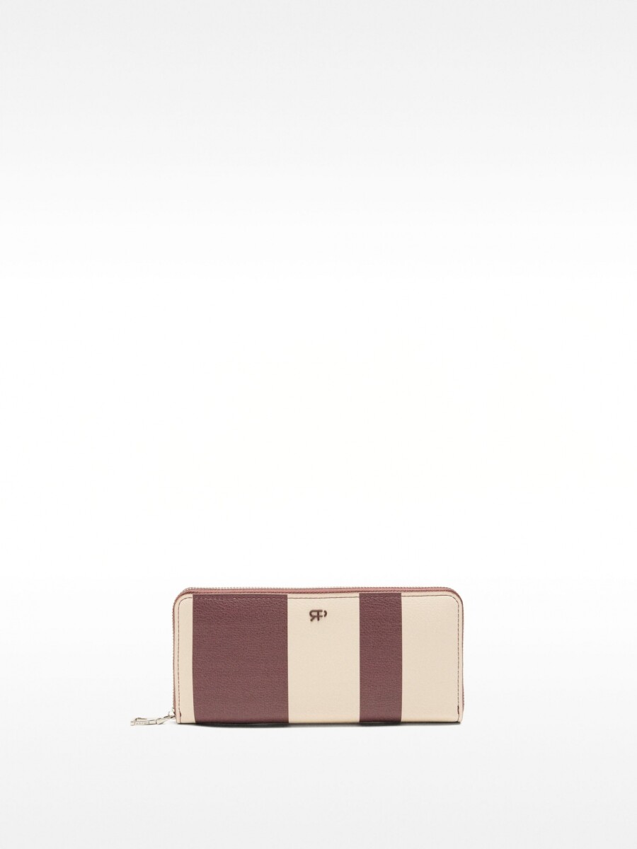 Cartera Con Textura Y Colores Contrastantes multicolor
