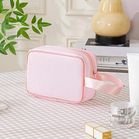 Neceser impermeable con asa - 20x12x7cm Rosado