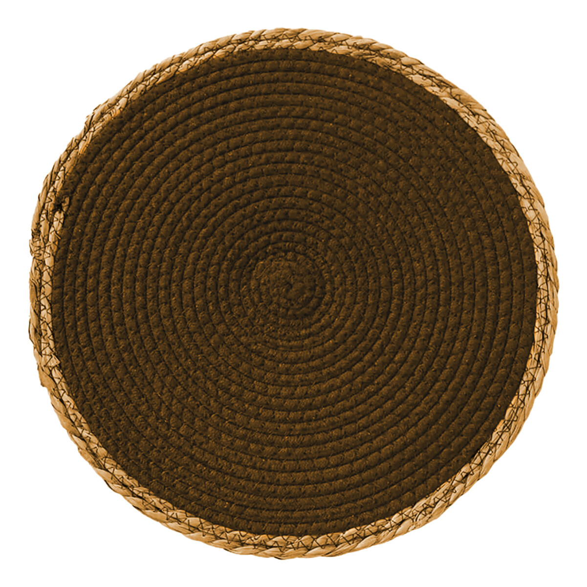 Mantel Individual en Fibra Natural y Algodón Ø38Cm Paramount - Marrón 