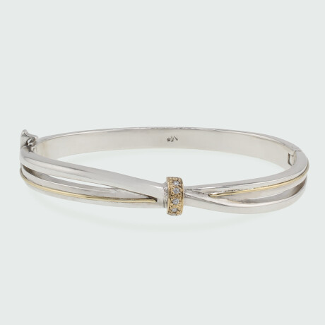 Pulsera Dualidad de MOON en Plata 925 y Oro 18k con brillantes Pulsera Dualidad de MOON en Plata 925 y Oro 18k con brillantes