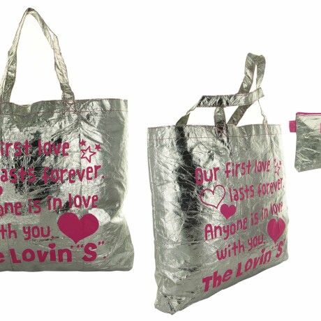 BOLSA PVC METALIZADA PLATEADO 42X35.5X6CM C/MONEDERO 10.5X14CM 14355 BOLSA PVC METALIZADA PLATEADO 42X35.5X6CM C/MONEDERO 10.5X14CM 14355