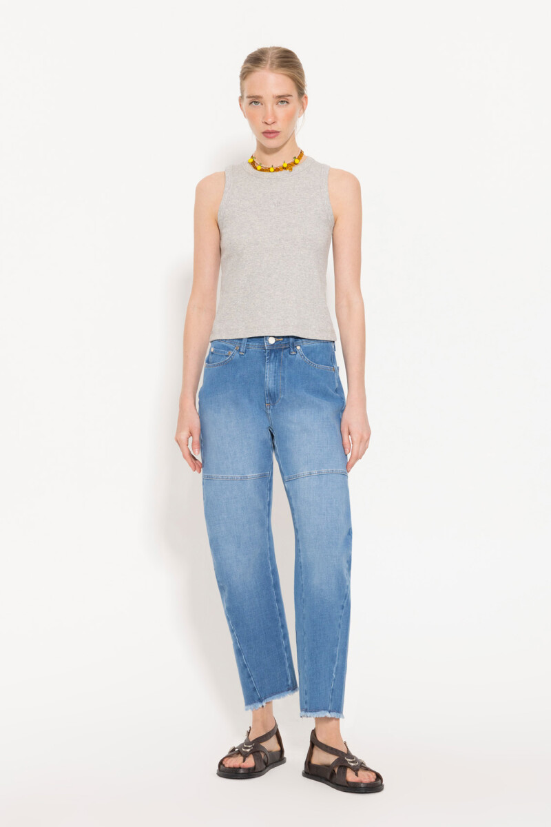 JEANS CARRIE MID Celeste