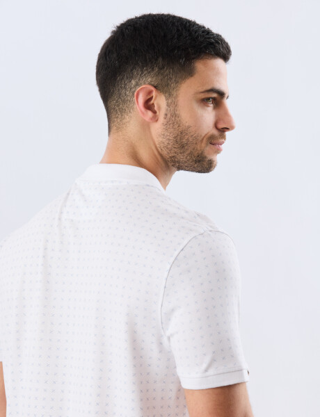 REMERA POLO ESTAMPADA PIQUÉ Blanco