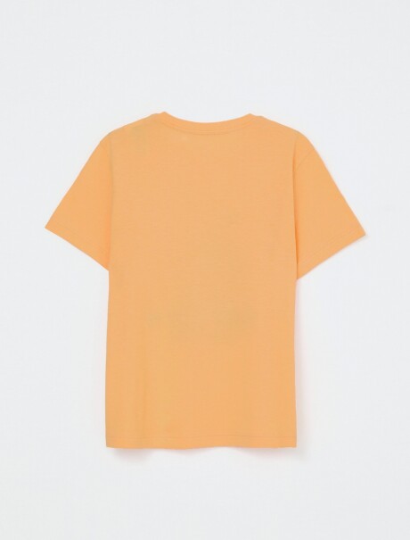 CAMISETA INFANTIL CON ESTAMPA NARANJA