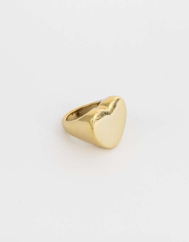 Anillos Medianos y Grandes Con flores Anillo Bold Corazón - Dorado