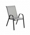 Silla de Textilina y Acero Gris