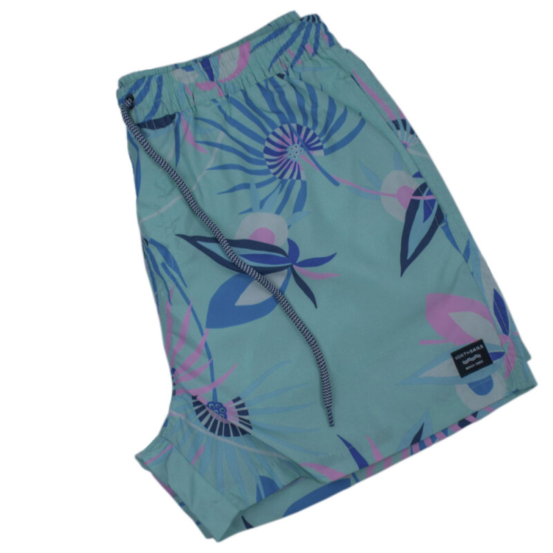 N+ Short COOL LEAVES COMBO Verde Agua-rosado
