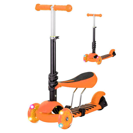Monopatin Tripatín Buggy Infantil C/ Asiento Y Guía Naranja