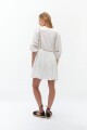 Vestido corto con vainillas blanco