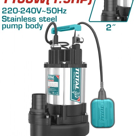 BOMBA SUMERG 1.5HP 15MTS INOX AGUA SUCIA TOTAL BOMBA SUMERG 1.5HP 15MTS INOX AGUA SUCIA TOTAL