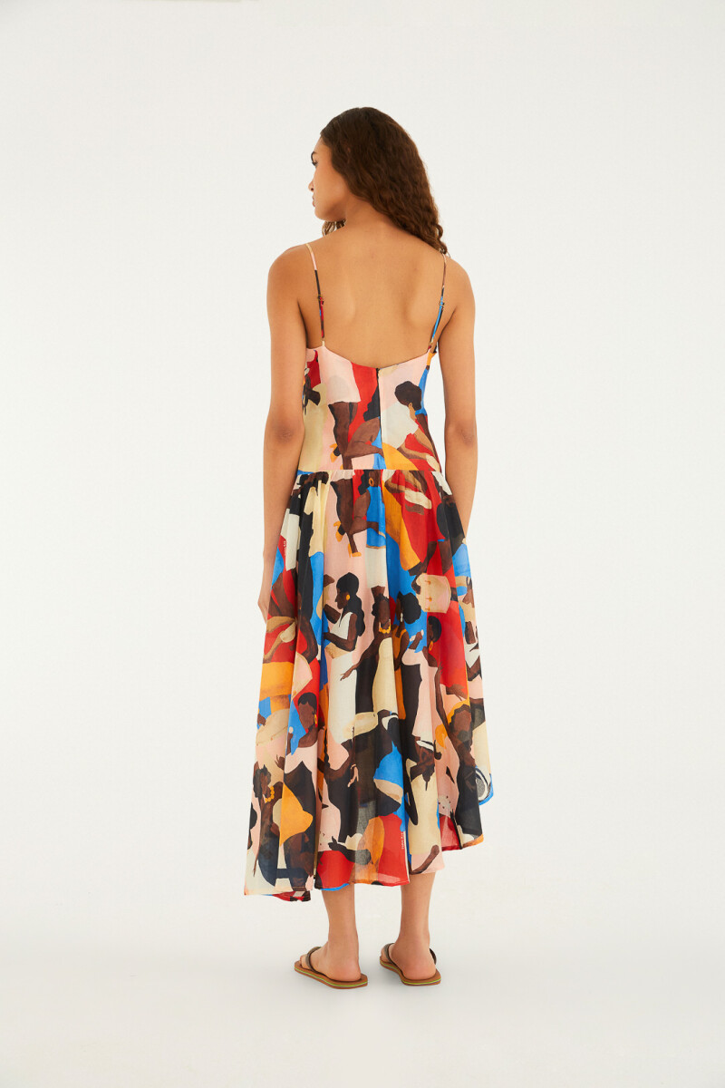 VESTIDO LARGO Multicolor