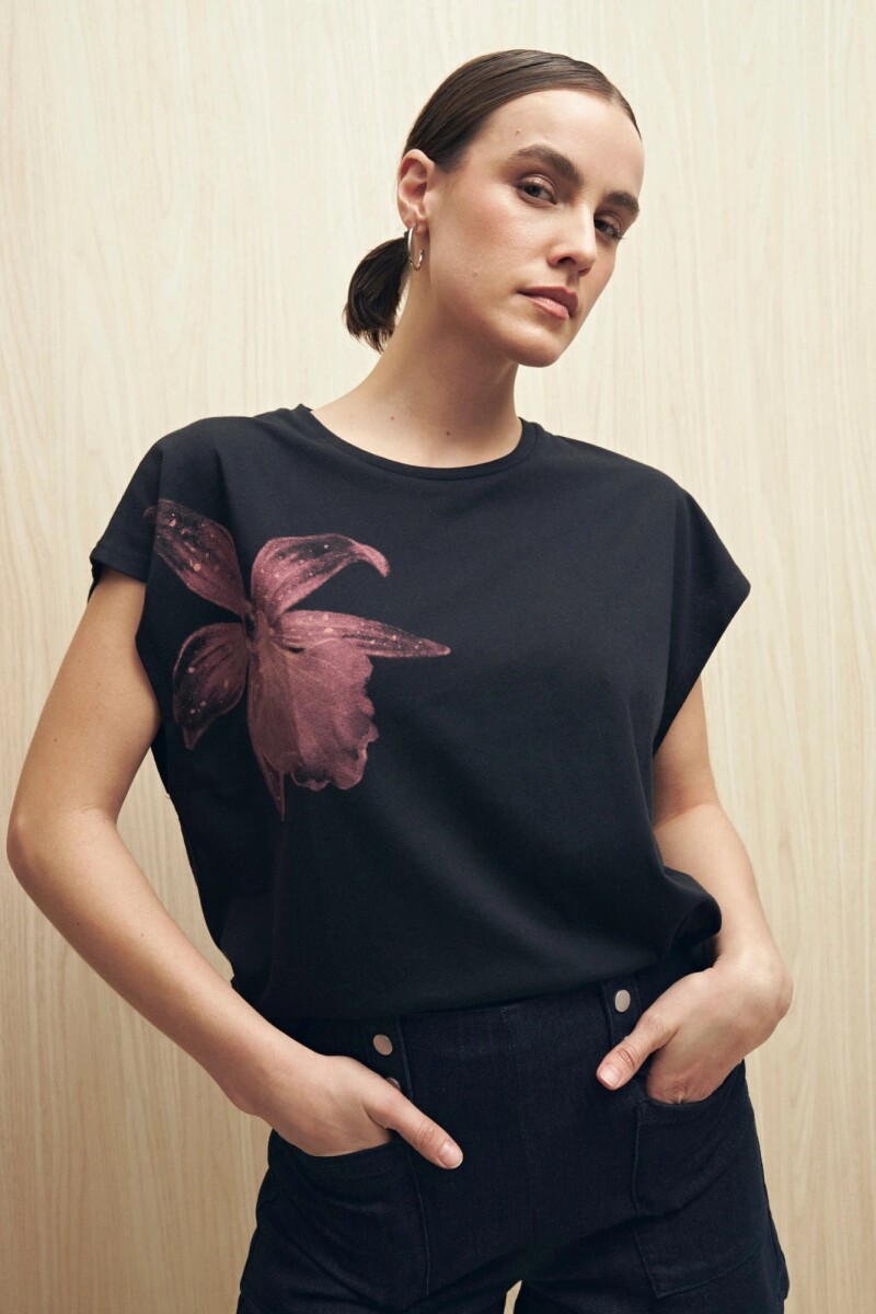 T-SHIRT ALLIE IDIA - NEGRO 