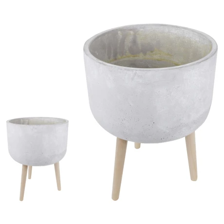 MACETA HORMIGON C/PIE REDONDA 32X32X52CM DX45020 Q1 MACETA HORMIGON C/PIE REDONDA 32X32X52CM DX45020 Q1