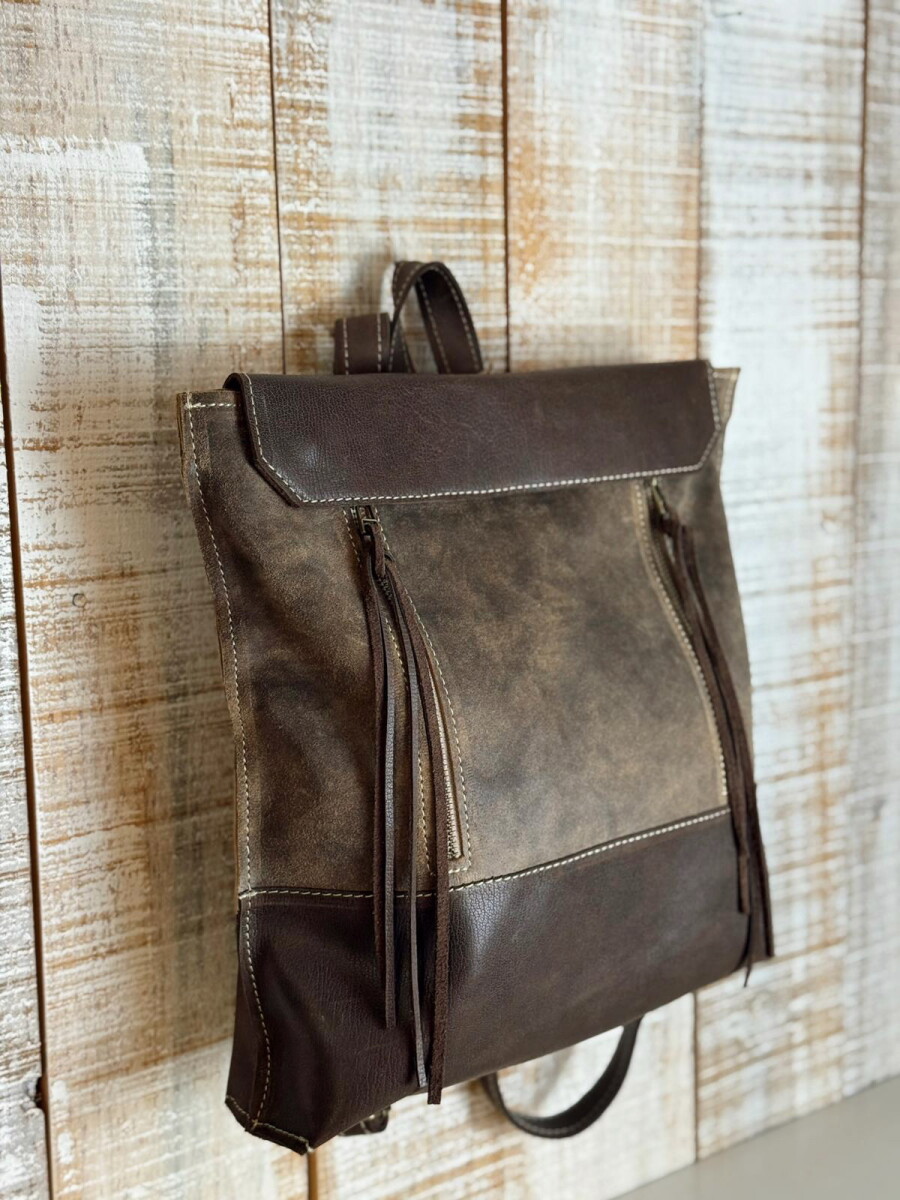 Mochila Zip - Boxy Visón 