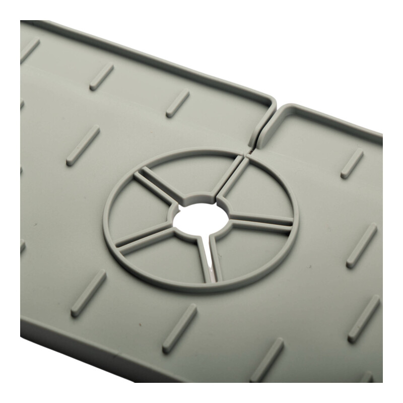 Alfombrilla silicona antisalpicaduras grifo cocina 37 cm x 14 cm Gris