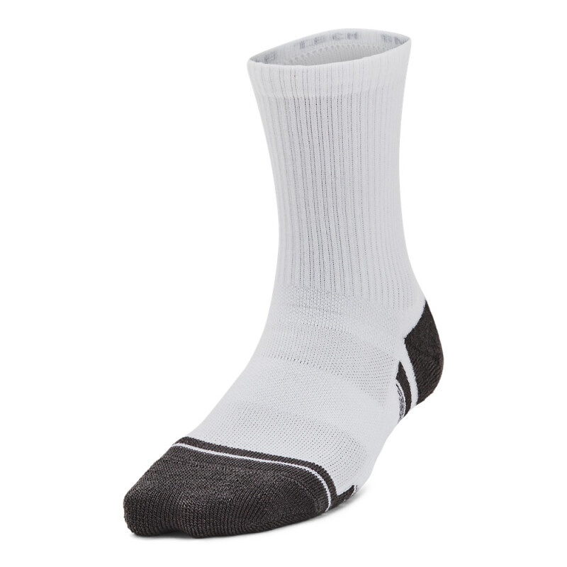 Y UA Perform Tech 3p Crew-RED WHT-100