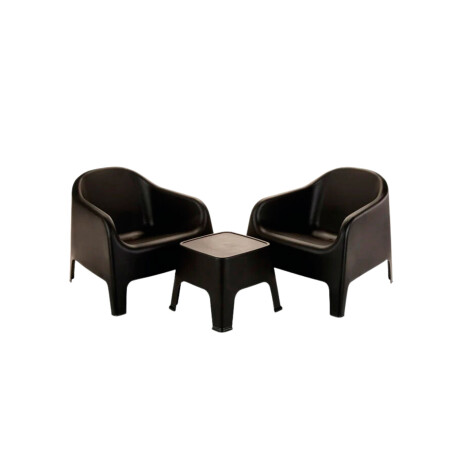 Set de 2 Sillas Skarpo + Mesa de exterior Negro
