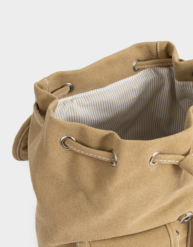 Mochilas Urbanas Mochila Canvas Beige - Marron Beige