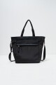Bolso tote combinado negro