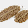 SET DECO HOJAS COLG BEIGE 2PZAS Unica