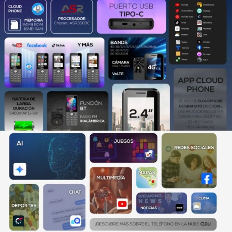 Celular Logic HC10L LTE Cloud phone V01