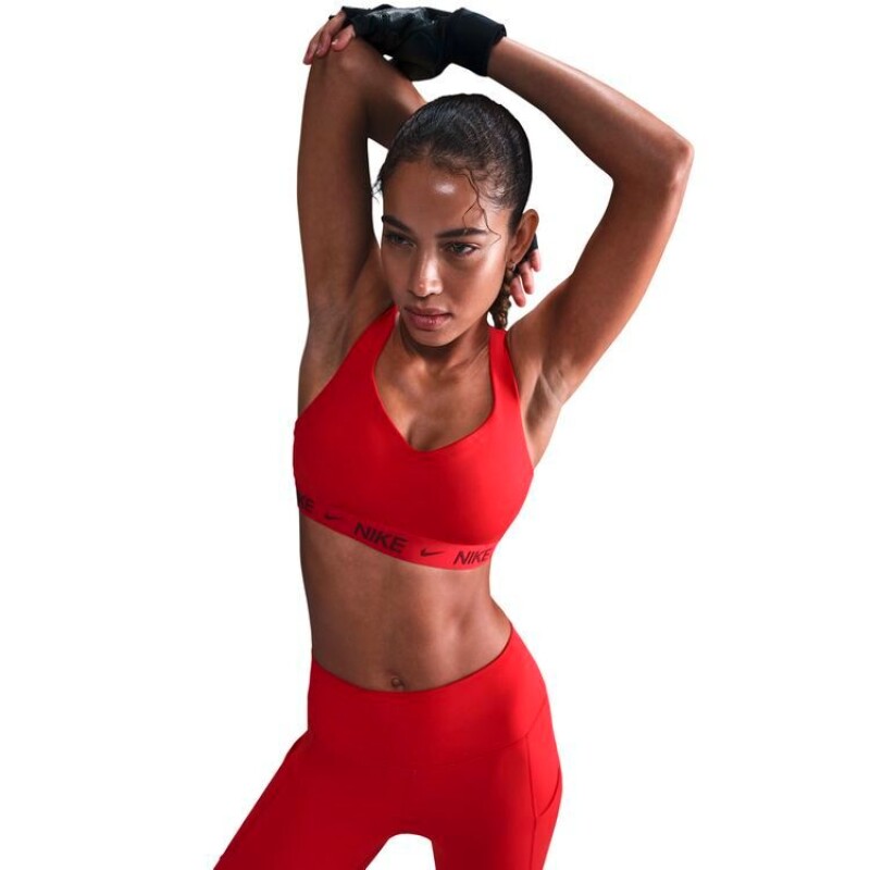 Top Nike Indy High-Support de Mujer Rojo