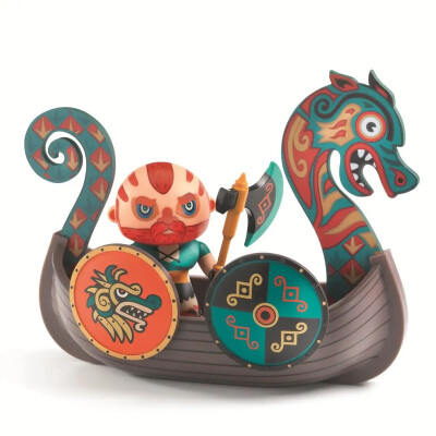 Figura coleccionable Drak & Drakkar de Art Toys Djeco Figura coleccionable Drak & Drakkar de Art Toys Djeco
