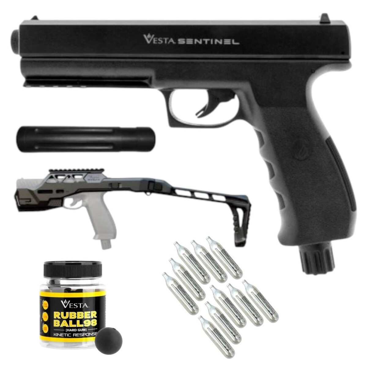 Combo Vesta Sentinel .50 Pistola Y Accesorios 