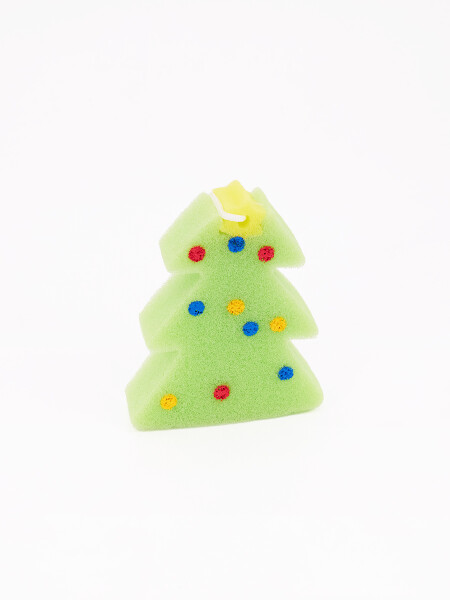 ESPONJA BAÑO ARBOL NAVIDAD VERDE