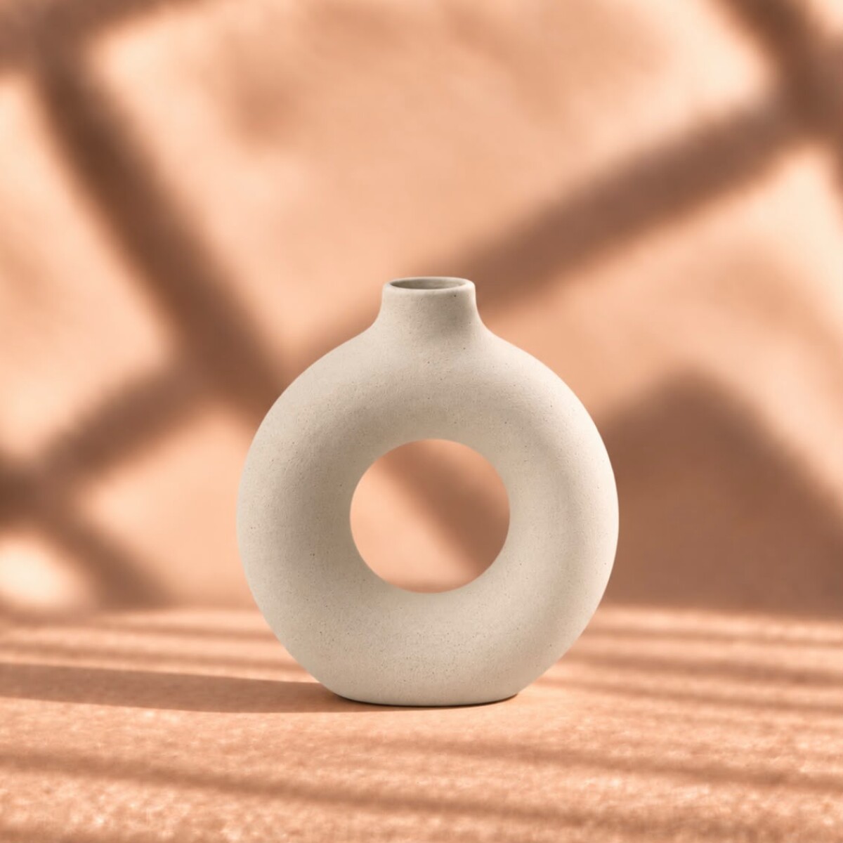 Jarrón de Cerámica Decorativo - Altura 14cm x Ø 14cm 