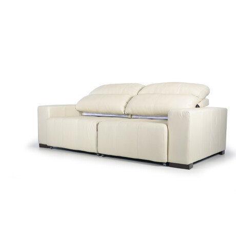 Sofá Madi Reclinable - Cuero Básico - 2 cuerpos Arena