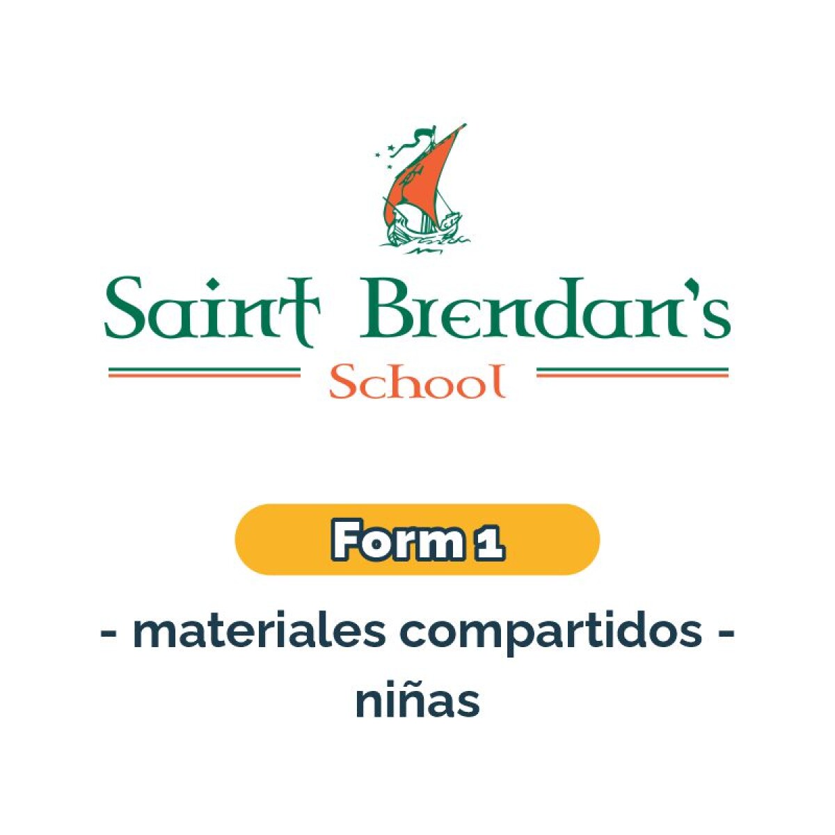 Lista de materiales - Primaria Form 1 materiales compartidos niñas SB 