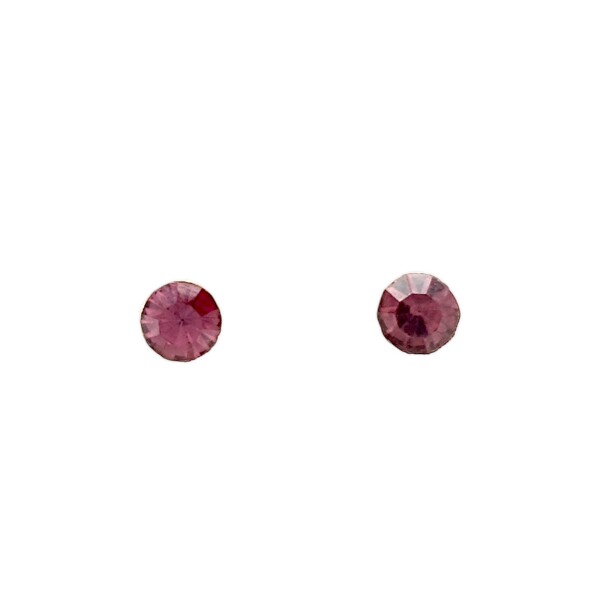 Abridores bebe Solitario- Plata 925 - Piedra Zirconia lila - AB3000 Conpiedra