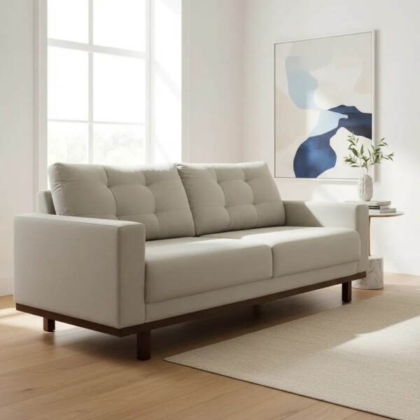 Sofa 3 cuerpos tela clara Sofa 3 cuerpos tela clara