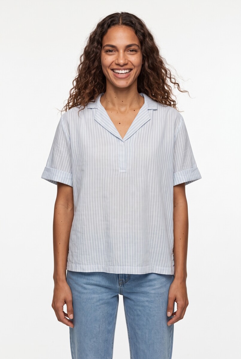 BLUSA STIRP - CELESTE 