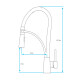 Griferia De Mesada Cocina Monocomando Satin Aqualia NEGRO