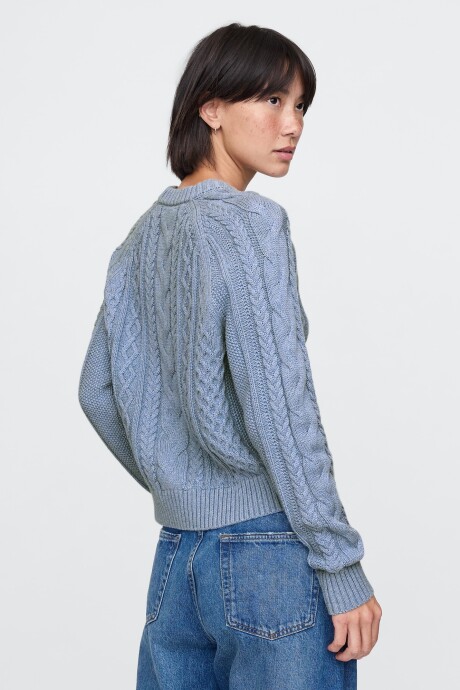 Buzo Algodón Ochos Mujer Light Blue Heather